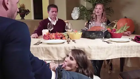 Madison Ivy providing a dt under the table