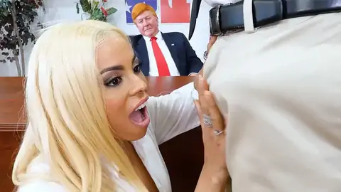 Phat-Boobed Latina is in the office in an HARD-CORE parody