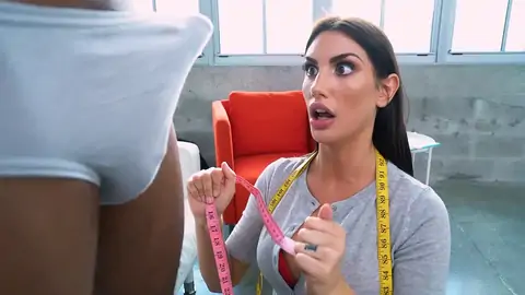 August Ames is measuring 1 really ample dark-hued sausage
