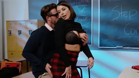 Insatiable lecturer has plumb-a-thon in the standing doggie-style-fashion posture